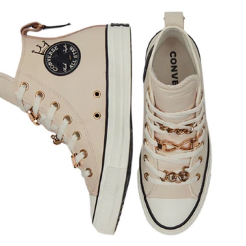 Converse Cream Sneakers High-Top Canvas - Picture 4 of 5